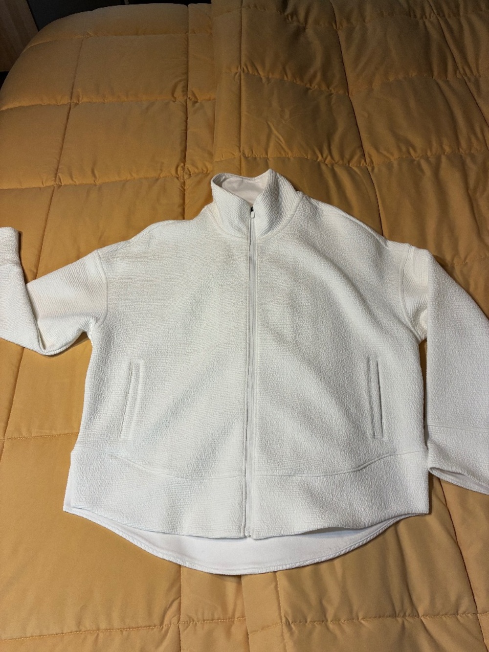 SUPER CUTE Women's full-zip activewear mock-neck collar jacket